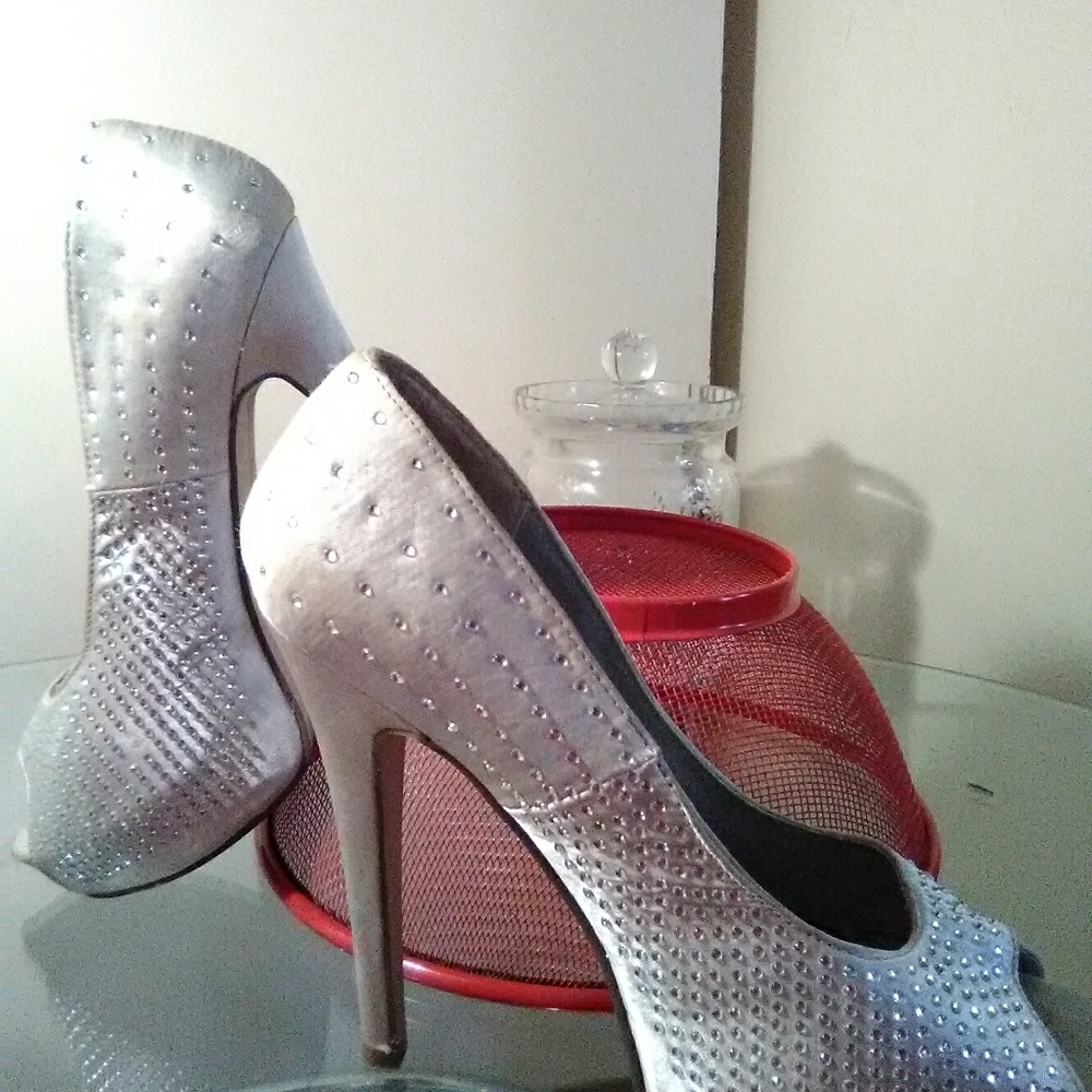Madden Girl Taupe Shoe with Rhinestones